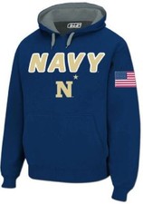 Navy Midshipmen Adult Navy Blue Embroidered College Combo Hoodie Sweatshirt