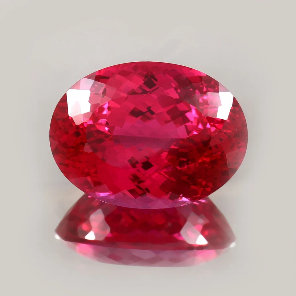 AAA Museum Grade Natural Flawless Burma Ruby Loose Oval Gemstone Cut 30x22 MM - Image 2 of 4