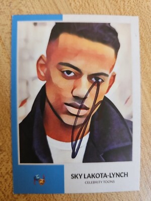 Sky Lakota-Lynch Custom Signed Card - Celebrity Toons