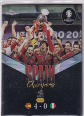 Topps 2024 Chrome UEFA Euro No. US-5 Spain Champions Euro 2012