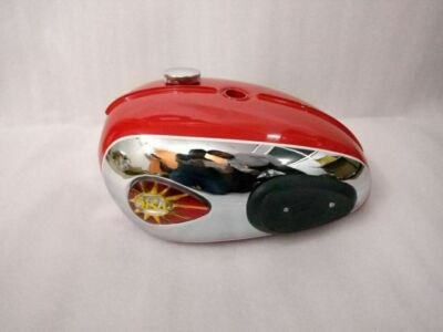 BSA A65 Thunderbolt Lighting Red & Chromed Painted Chrome Fuel Petrol Tank