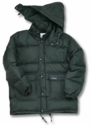 Feather Down Puffer Jacket Insulated Padded Winter Fishing Warm Hooded Long Coat