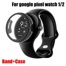 Sport Silicone Band  Case For Google Pixel Watch 1 2 Rubber Replacement Strap