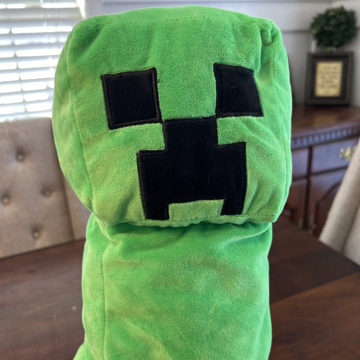 2021 Minecraft Green Creeper Large 20” Plush Mojang Pillow or