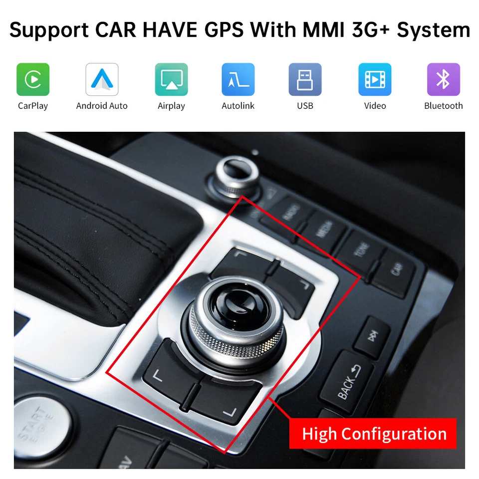 Kit de modernización inalámbrico Android Auto Carplay para Audi A6 S6 2010-2011 Q7 2010-2015 Foto 3 de 4