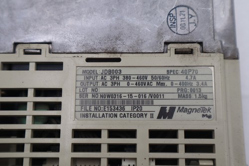 MAGNETEK JDB003 AC DRIVE GPD 305 STOCK #L-763 - Picture 2 of 5