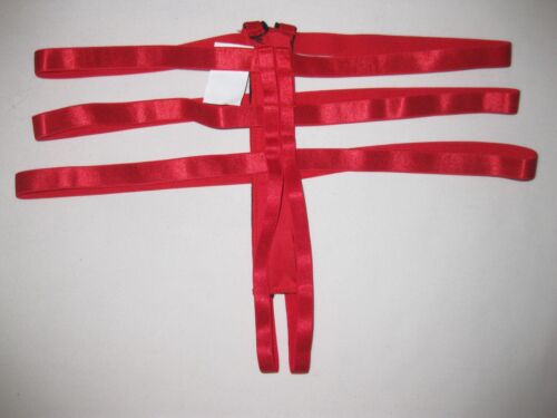 Shein zipper front cutout strappy crotchless g-string panties S red cyberpunk - Picture 2 of 3