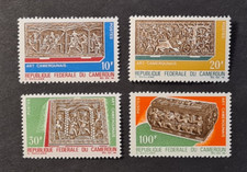 CAMEROON FRENCH XF MNH SET ART WOOD CARVINGS