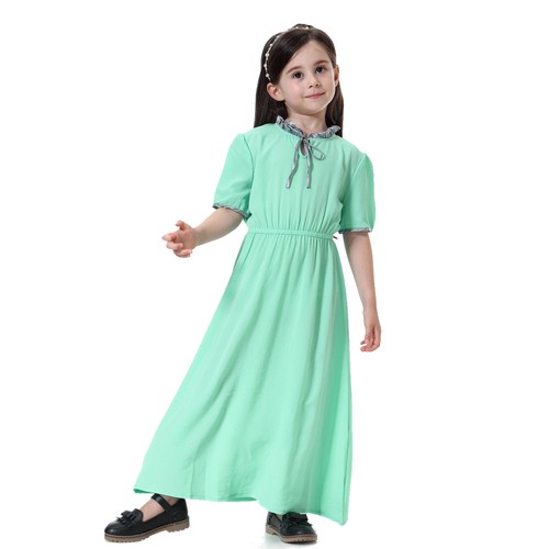 New Muslim Kids Girls Maxi Dress Abaya Girls Robe Islamic Gown Clothing - Picture 36 of 51
