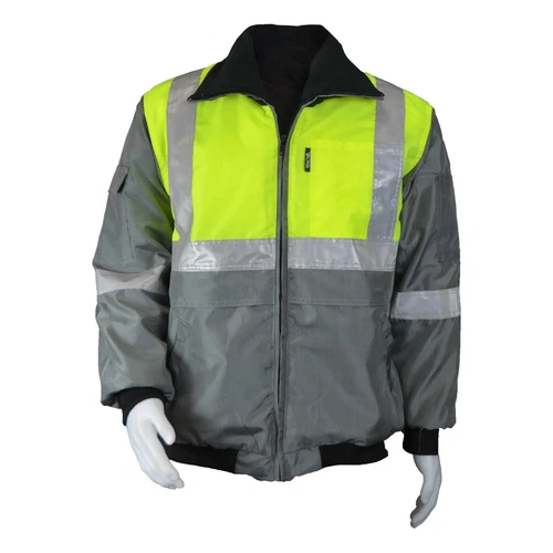 EV120J-S Epik Freezer Jacket Mens Small Hi-vis Yellow/Grey Polyester - product listing photo