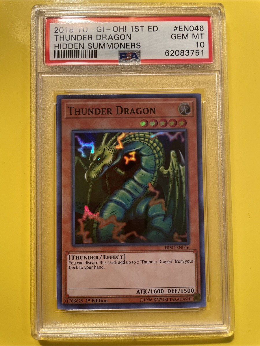 YuGiOh THUNDER DRAGON #HISU-EN046 🔥PSA 10 GEM MINT🔥1st EDITION