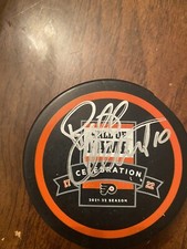 BILL CLEMENT AUTOGRAPHED PHILADELPHIA FLYERS HOF CELEBRATION PUCK