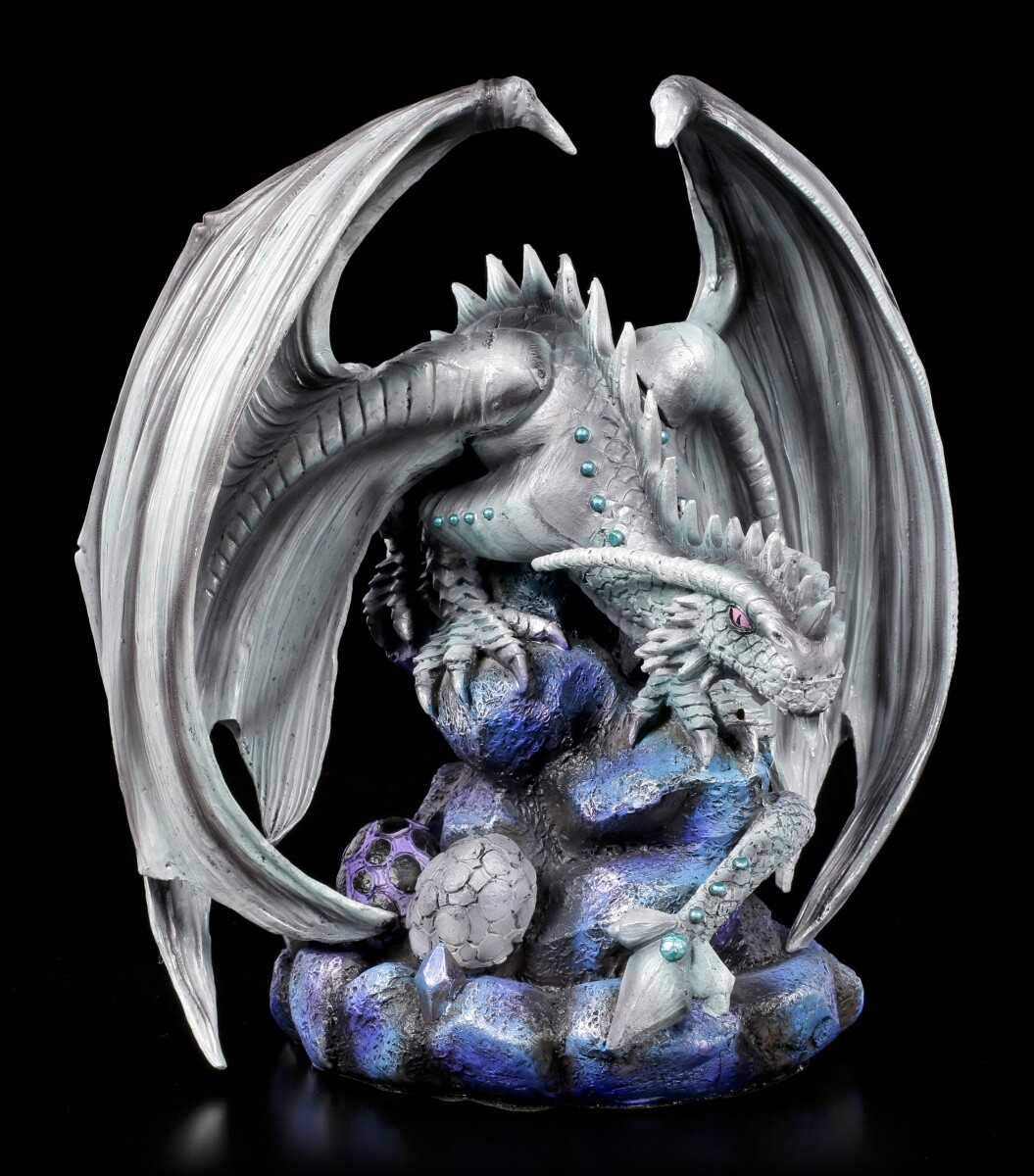 Dragon Fantasy Figure - Adult Rock Dragon | Gothic Decoration Article H 20 cm