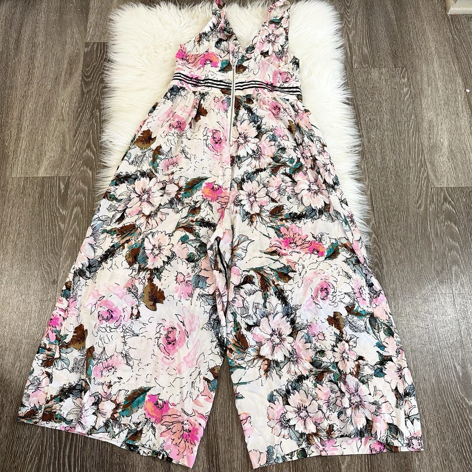 Mono Plenty by Tracy Reese para mujer Gwyneth talla 4 floral pierna ancha rosa Foto 2 de 4