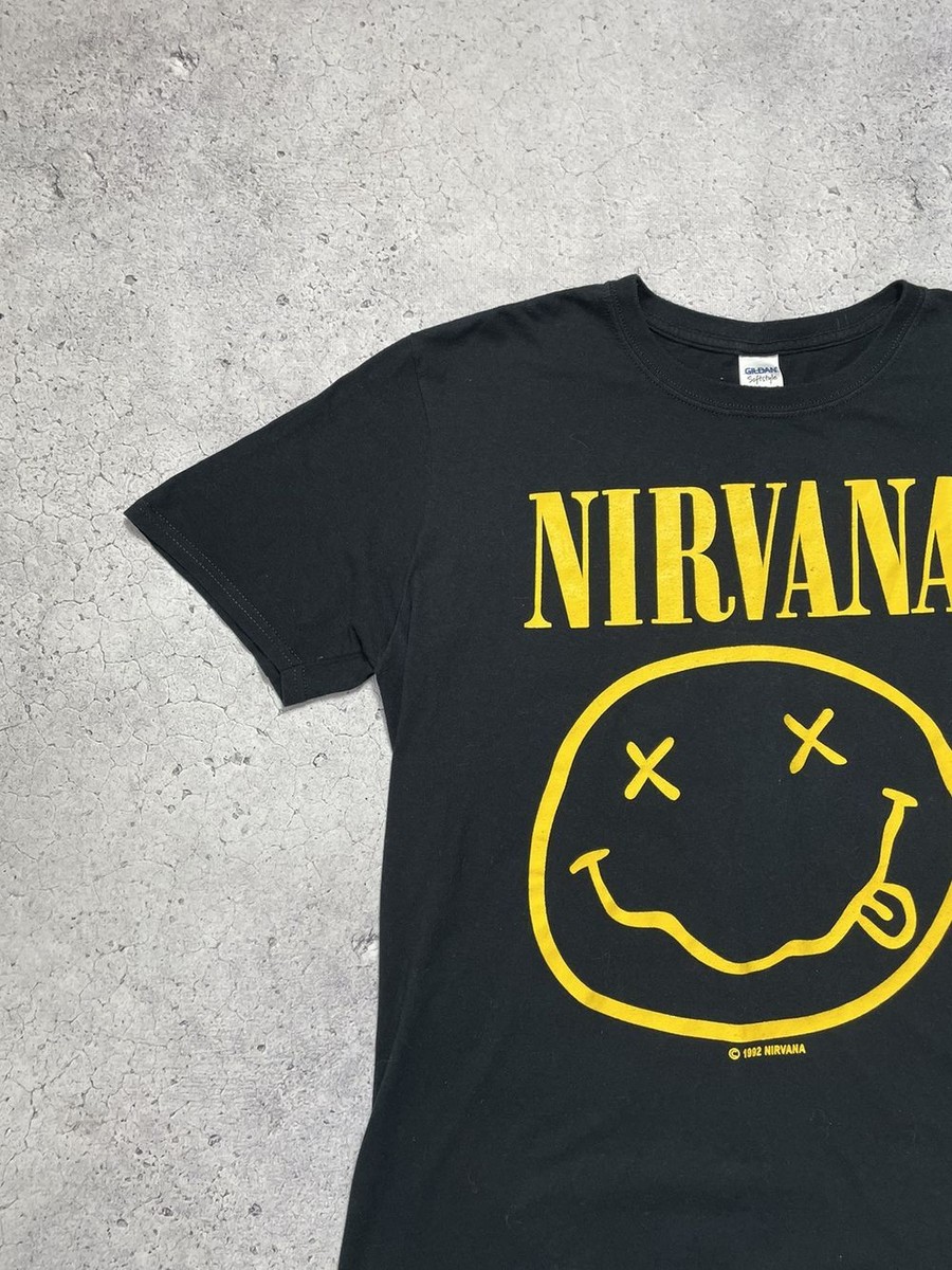 NIRVANA スマイリー プリント Tシャツ size L 1992 Nirvana Vintage 1992 T Shirt Smiley Face /Kitty Pettin | eBay