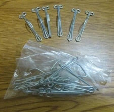 (16) Vintage 3" Slip-On Steel Drapery Curtain Hooks 1" Drop Pinch Pleat Drape