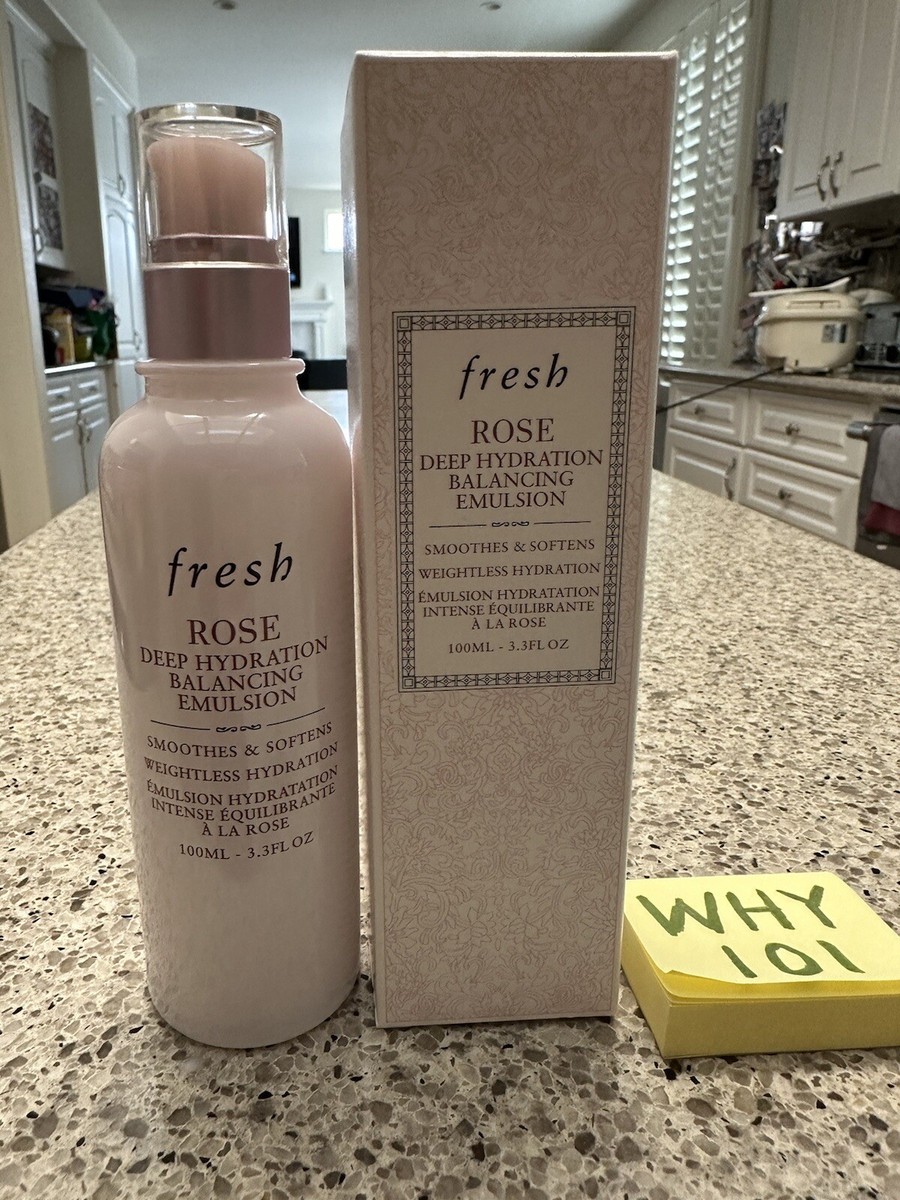 FRESH ROSE Deep Hydration Balancing Emulsion 3.3oz/100mL FULL SZ