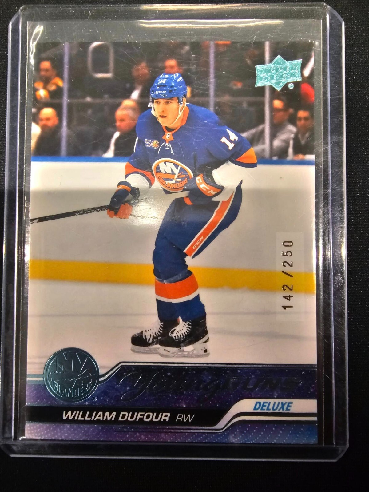 2023-24 Upper Deck Series 1 Young Guns Deluxe /250 William Dufour #206 Rookie RC