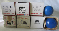 Lot of 8 Sylvania GTE Eiko CWA Movie Projector Lamps 750W 120V 25 Hours Blue Top
