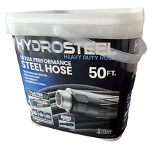 50ft Hydrosteel Ultra Performance Steel Hose 500psi Kink Resistant