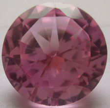 2 synthetischer Stein 5,0 mm, Rund, Pink, Brillant-, Korund, Brennofen  #02