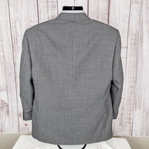 Burt Pullittzer Sport Coat Mens 44S Gray Check Wool Blend 3 Button Ventless - Picture 7 of 11