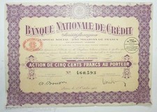 Action Antike: Ihre Banque Nationale De Creditl (757)