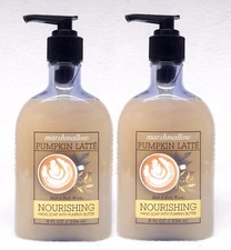 2 Bath & Body Works MARSHMALLOW PUMPKIN LATTE Nourishing Hand Soap Moisture