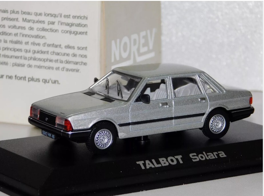 Modèle Réduit Talbot Solara Norev échelle 1/43 - Bleu, Occasion, Pour Collection