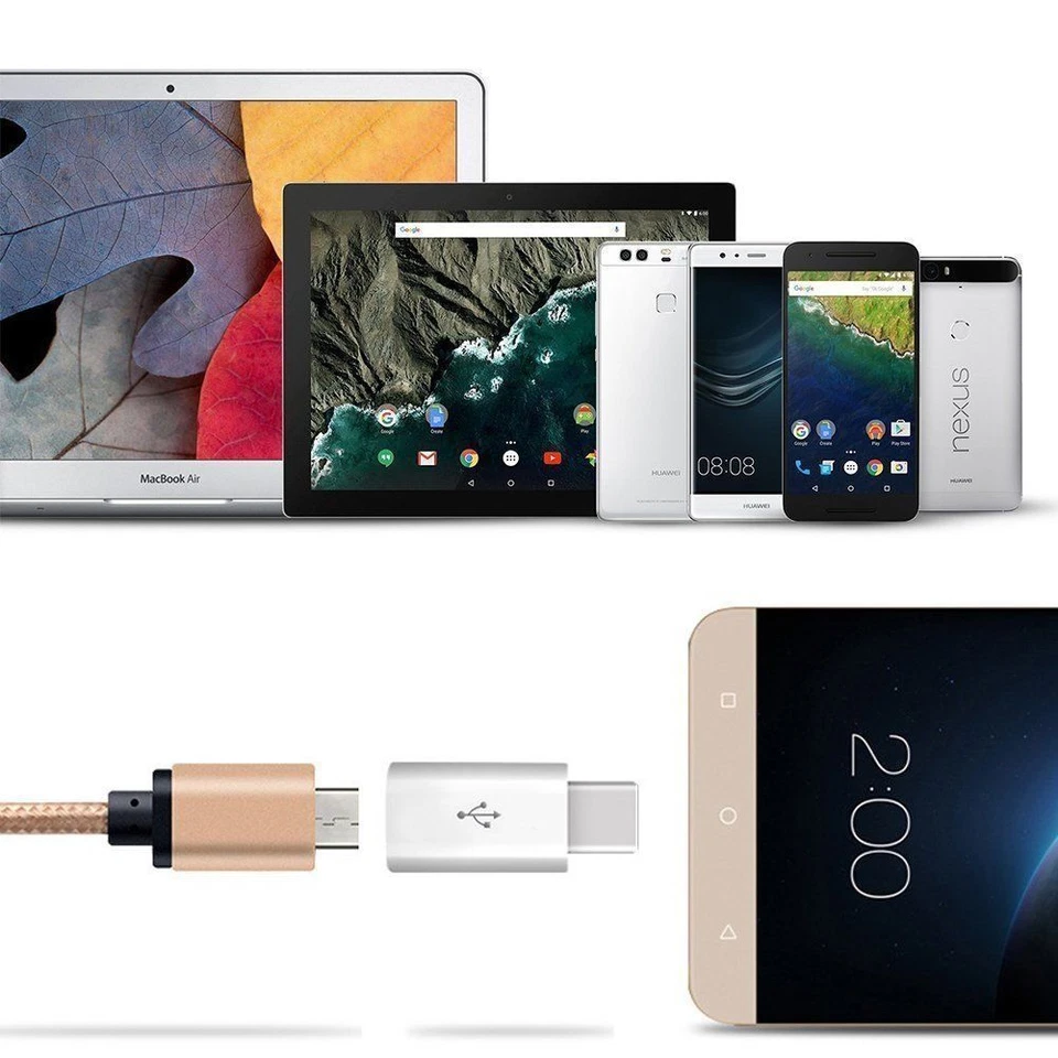 10 Pack Micro USB to Type C Adapter Converter Micro-B to USB-C Connector 10x - Image 4 of 4