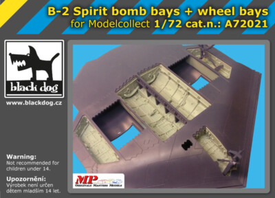 Black Dog 1/72 Boeing B-2 Spirit Bomb Bays & Wheel Bays for Modelcollect kits
