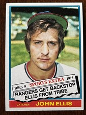 1976 Topps Baseball Sports Extra JOHN ELLIS #383T Traded to Rangers NRMT+