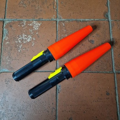 Deluxe Signal Wand Plane Landing Signal Safety Cone Black Bright Orange