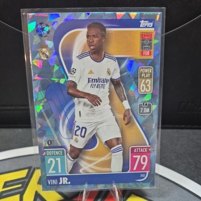 2022 Topps Match Attax Vini Jr Crystal Parallel SP Real Madrid #242
