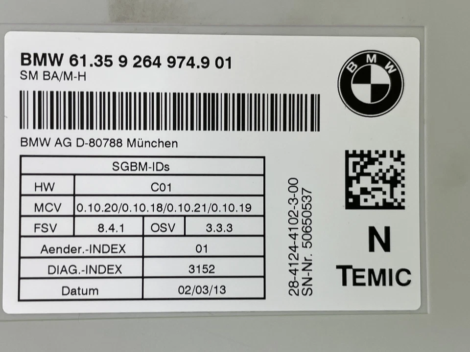 BMW X5 E70 LCI МОДУЛЬ УПРАВЛЕНИЯ ПЕРЕДНИМ СИДЕНЬЕМ 9264974 2009-2013 - Изображение 3 из 4