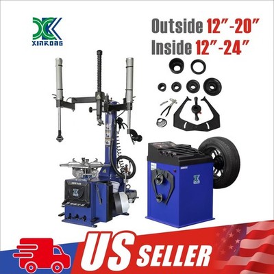 XK 988 690 Tire Changer Wheel balancer Machine Combo Rim Clamp 24'' Repair Tool