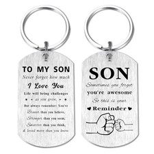 Mataly Son Keychain Gifts for Birthday - You're Awesome Son, I Love You, Gifts