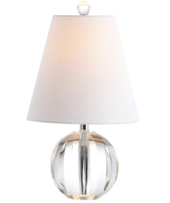 JONATHAN Y Goddard 16 in Clear Crystal Ball/Metal LED Table Lamp, Clear JYL2079A