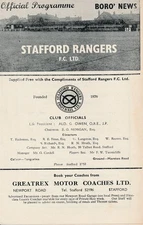 Stafford Rangers v Wellington Town (unspecified Cup Match) 1960's