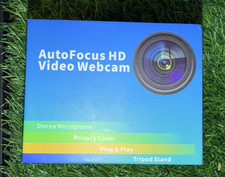 AutoFocus HD 1080p USB Webcam, Plug  Play, Built-in Mic, Privacy Cover