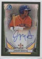 2014 Bowman Chrome Prospect Black Static Refractor 6/15 Jason Martin Auto 2a9