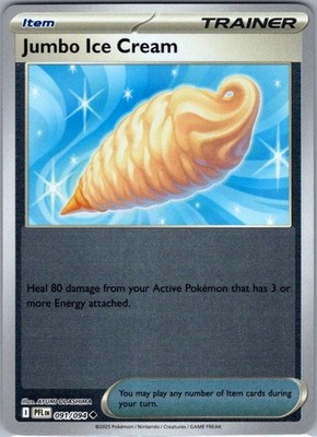 Jumbo Ice Cream 091/094 Reverse Holo Uncommon ME02: Phantasmal Flames NM