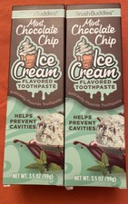 2xxxx Brush Buddies Mint Chocolate Chip Ice Cream Toothpaste 3.5oz Fluoride