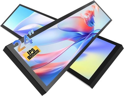 LCD Monitor 24 Ultra Wide Stretched FHD 1920x380 HD-238 Non Touch FHD1920 Dual