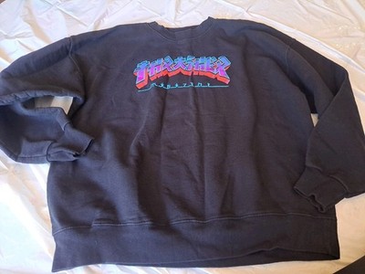  black Thrasher crewneck sweatshirt ''Godzilla Burst Sz XL