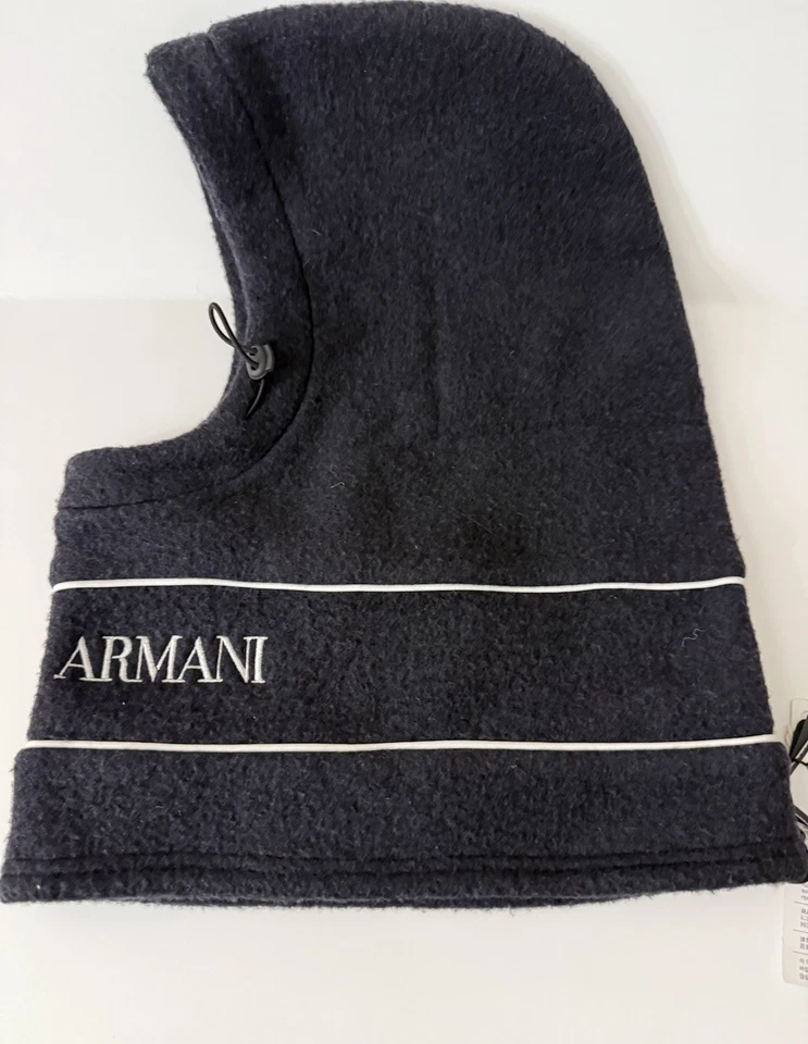 Giorgio Armani NEVE Máscara de Esquí Sombrero Saco de Viaje Minorista Nuevo con Etiquetas $687 Auténtico Raro Foto 3 de 4