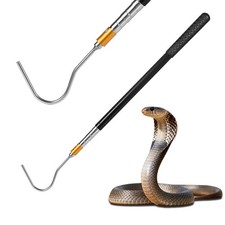 61 inch Snake Hook, Professional Reptile Catcher Handling Tool, Stainless Ste...