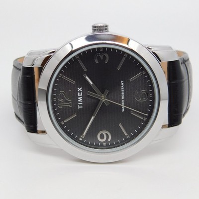 Timex TW2R85600 Genuine Leather Quartz Analog Men's Watch New Battery