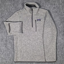 Patagonia Youth Large 12 Better Sweater Gray Heathered Fleece 1/4 Zip Pullover