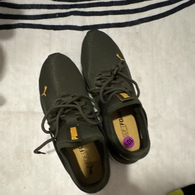 PUMA SoftFoam Comfort Lightweight Olive Black Yellow Men's Athletic Sneakers